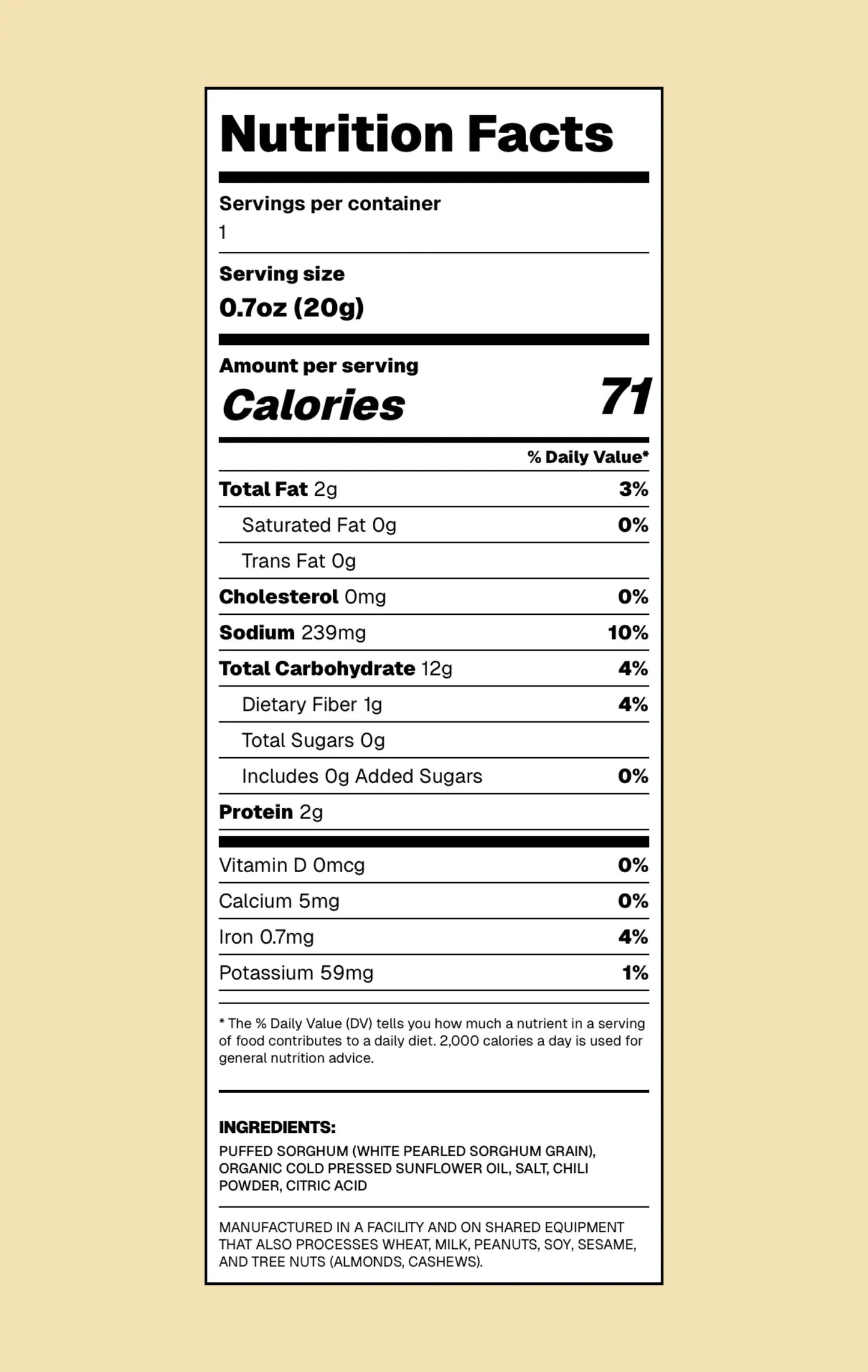 NomNomz Fire Sorghum Puffs - Bold Chili Flavor!