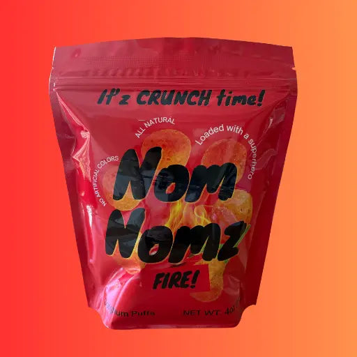 NomNomz Fire Sorghum Puffs - Bold Chili Flavor!