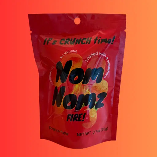 NomNomz Fire Sorghum Puffs - Bold Chili Flavor!