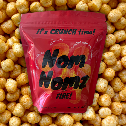 NomNomz Fire Sorghum Puffs - Bold Chili Flavor!