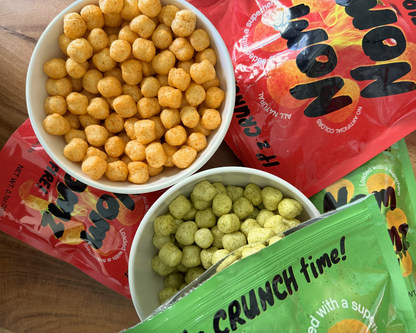 NomNomz Fire Sorghum Puffs - Bold Chili Flavor!