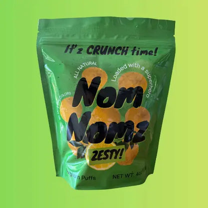 NomNomz Zesty! Savory Sorghum Puffs | Dairy Free & Gut-Friendly